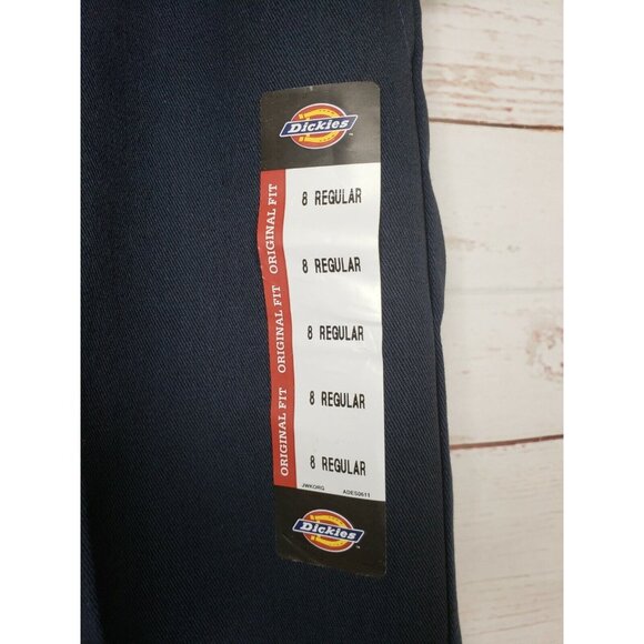 Dickies Original Fit Women’s Mid-Rise Blue Pants – Wrinkle-Resistant 8 Regular - Picture 4 of 12